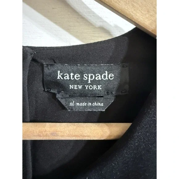 Kate Spade A-line Dress Pearl Mini Bows Dress Women's X-Large Stretch Pockets - Picture 3 of 10